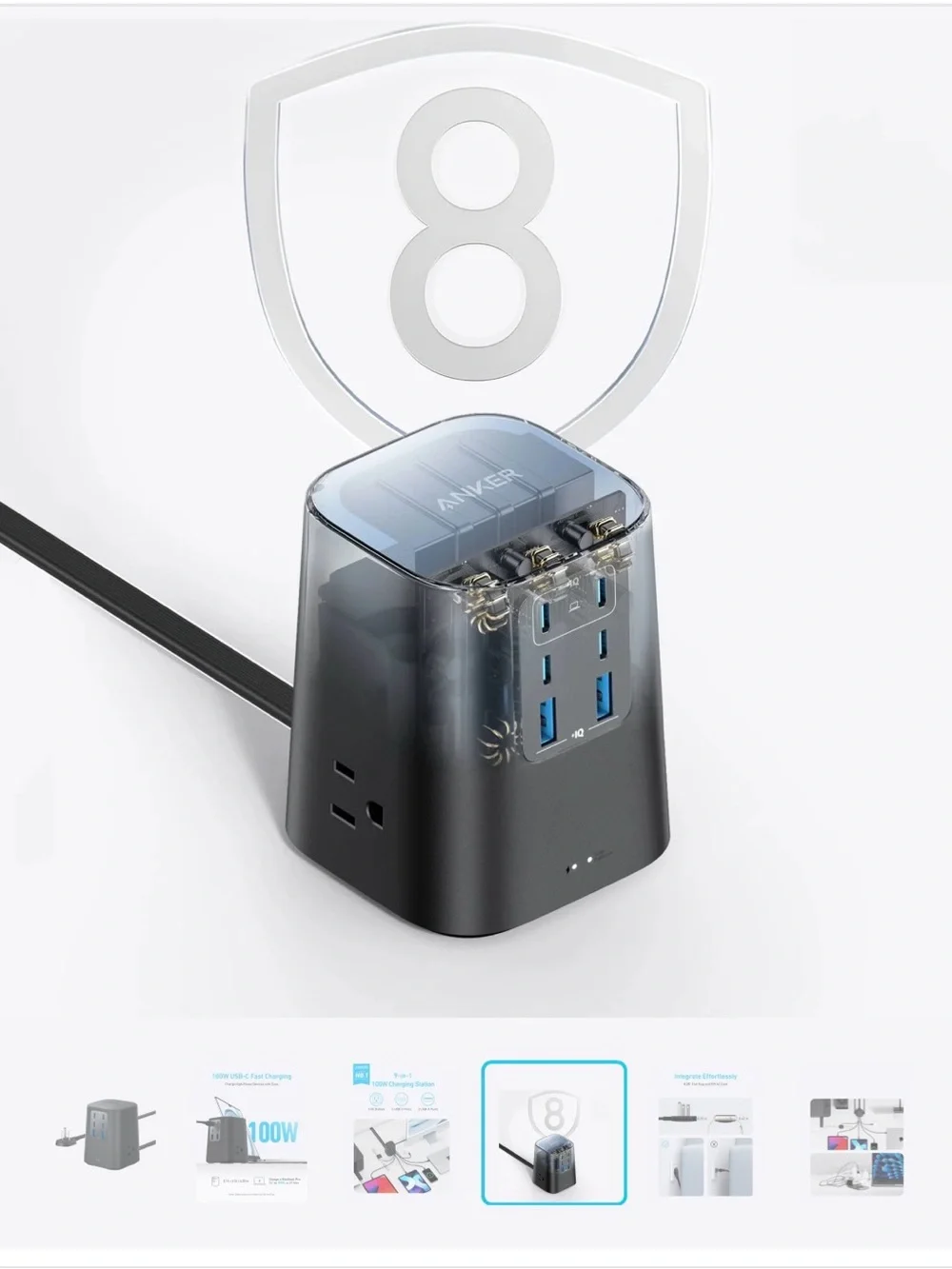 Anker 9-in-1 Charging Station in Charcoal